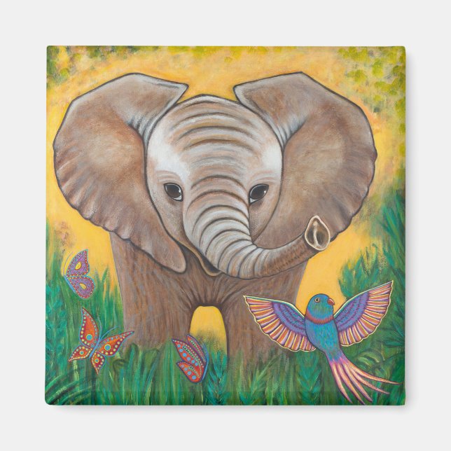 Baby Elephant Magnet (Front)