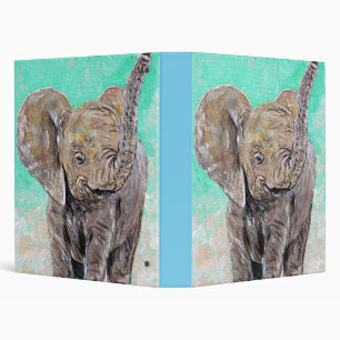 Baby Elephant Painting Binder