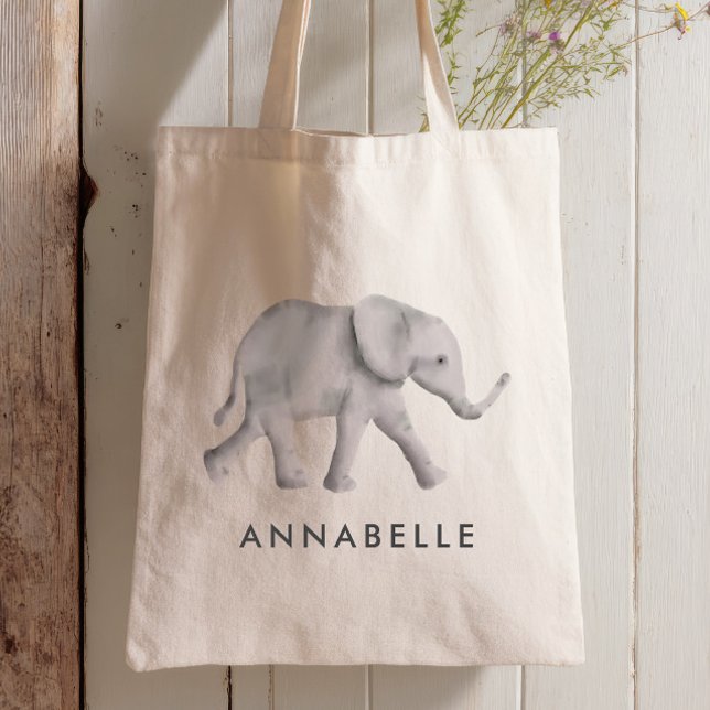 Baby Elephant Personalized Tote Bag for Child (Creator Uploaded)