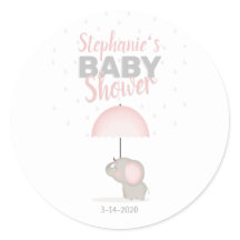 Baby Elephant Pink Baby Shower