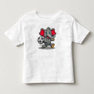 Baby Elephant Playing Table Football Graphic Toddler T-shirt