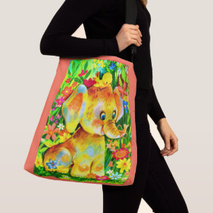 baby elephant print crossbody bag