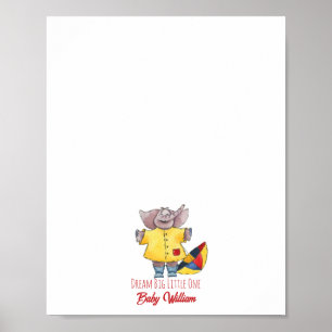 Baby Elephant Raincoat Fingerprint Livre d'or