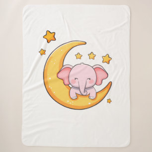 Baby elephant sherpa blanket