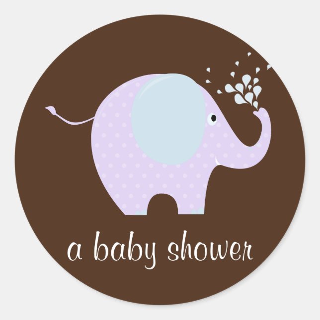 Baby Elephant Shower Seal (Front)