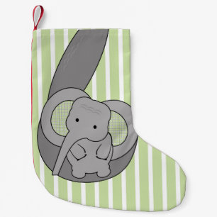 Baby Elephant Small Christmas Stocking