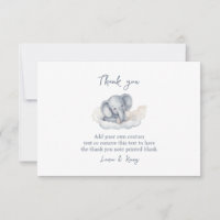 Baby Elephant Thank You Cards