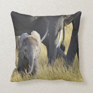 Baby Elephant Throw Pillow