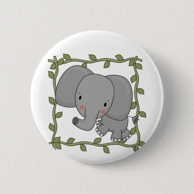 Baby Elephant Tshirts and Gifts 2 Inch Round Button (Front)