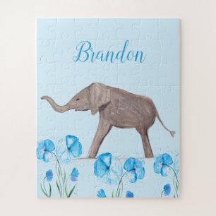 Baby Elephant wildlife Animal For Kids art Boy Jigsaw Puzzle