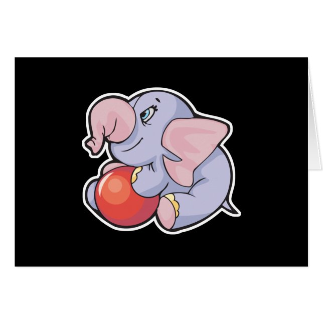 baby elephant with ball (Front Horizontal)