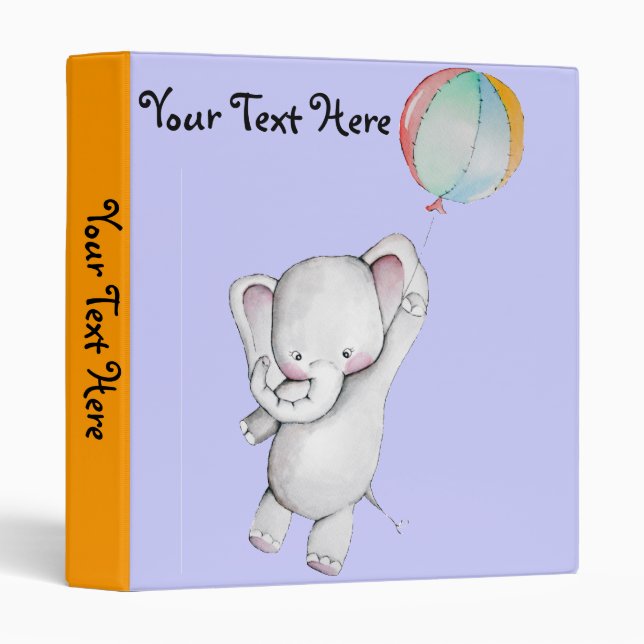 Baby Elephant with Balloon Binder (Front/Spine)