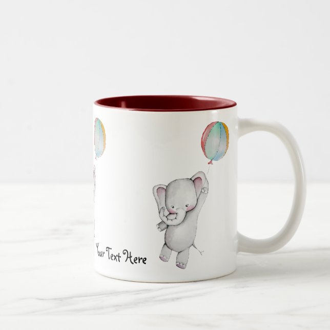 Baby Elephant with Balloon mug (Right)