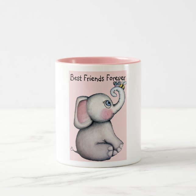 Baby Elephant with Bee Friendship Mug (Center)