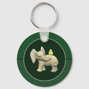 Baby Elephant & Yellow Duck Keychain