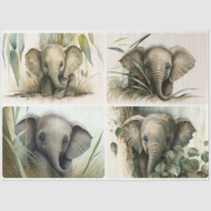 Baby Elephants Tissue Paper