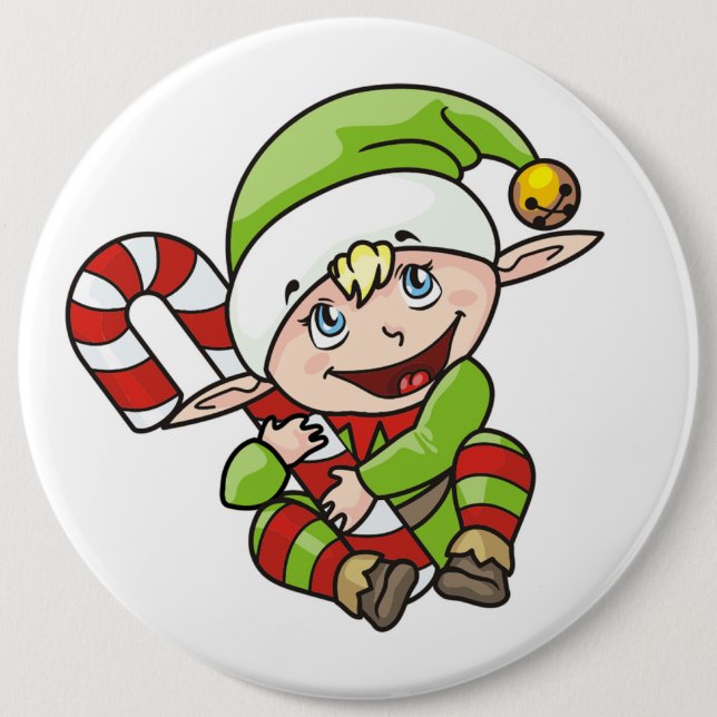 BABY ELF 6 INCH ROUND BUTTON (Front)