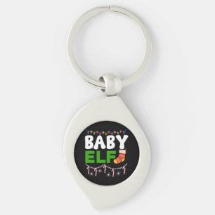 Baby Elf Christmas Holiday Design-84608 Keychain