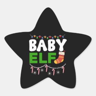 Baby Elf Christmas Holiday Design-84608 Star Sticker