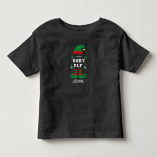 Baby elf family matching christmas outfit name bab toddler t-shirt