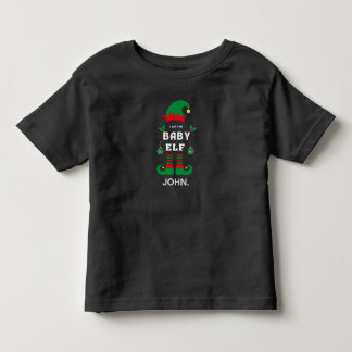 Baby elf family matching christmas outfit name bab toddler t-shirt