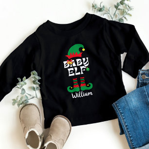 Baby elf family matching christmas outfit name T-Shirt