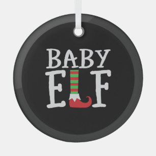Baby Elf Glass Ornament