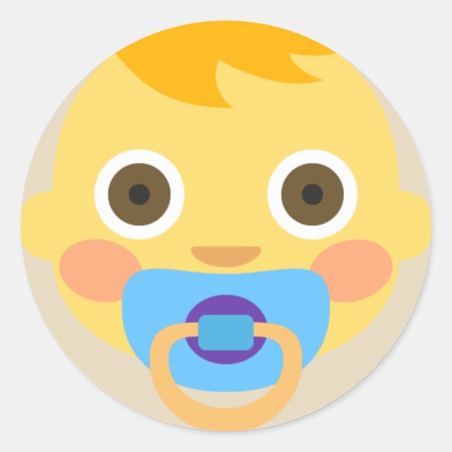 Baby Emoji Classic Round Sticker (Front)