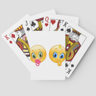 baby emojis playing cards