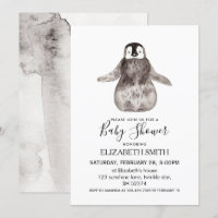 Baby Emperor Penguin Winter Baby Shower