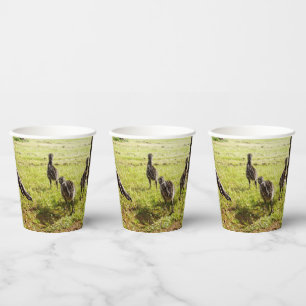 Baby Emu Chicks And Big Foot, Paper Cups