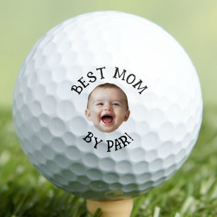 Baby Face Best Mom By Par New Mom Personalized  Golf Balls