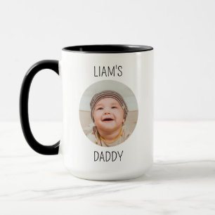 Baby Face Mug First Fathers Day Gift, Custom Baby 