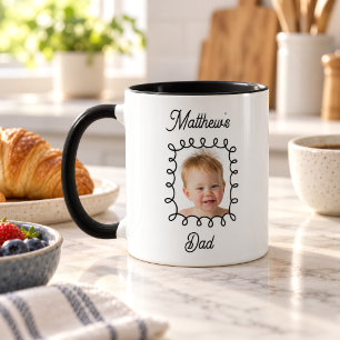 Baby Face Photo Dad Birthday Coffee Mug