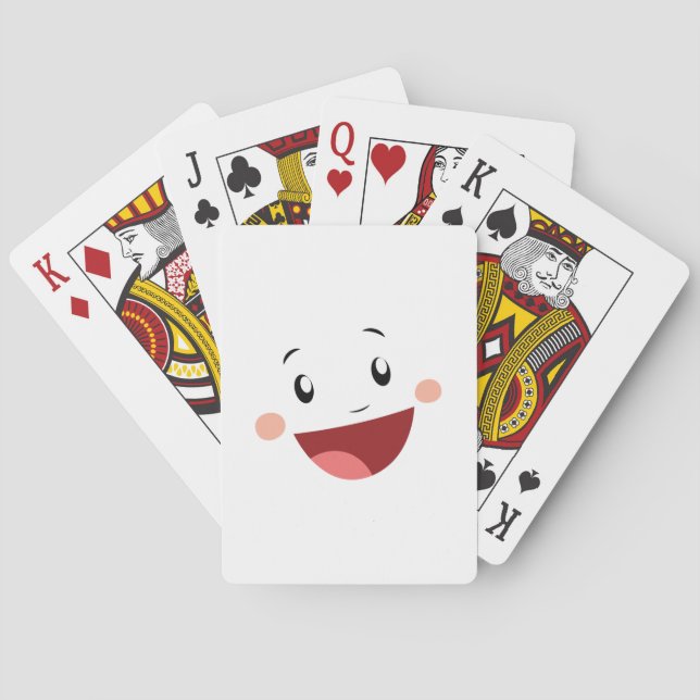 Baby Face Pregnancy Announcement Playing Cards (Back)