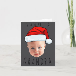 Baby Face Santa Hat Christmas Photo _1  Card