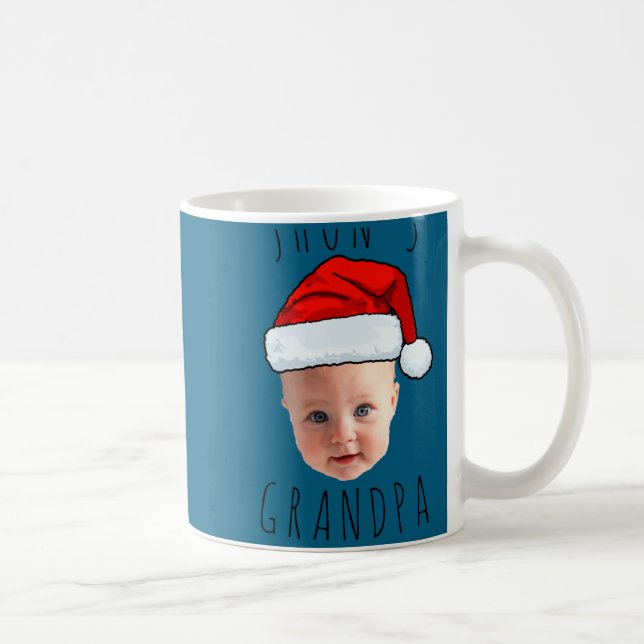 Baby Face Santa Hat Christmas Photo  Coffee Mug (Right)