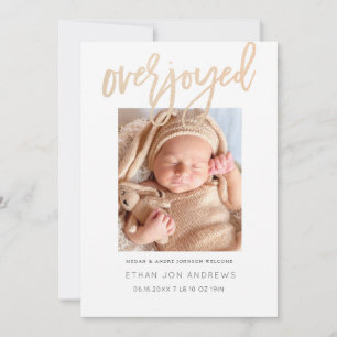 Baby Faire-part - Jeu de parties scintillant en or