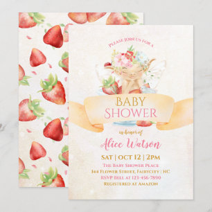 Baby Fairy Delicate Girly Baby shower Invitation