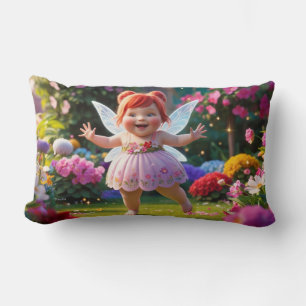 Baby Fairy Sprinkling It With Love Lumbar Pillow