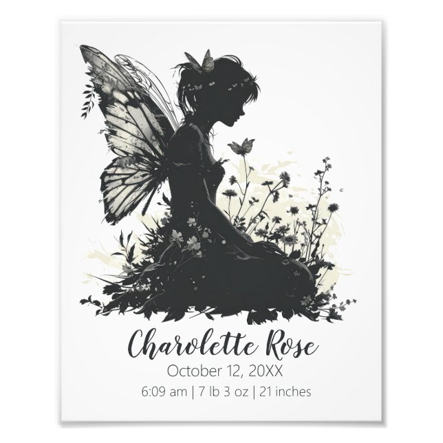 Baby Fairytale  Silhouette  theme Photo Print (Front)