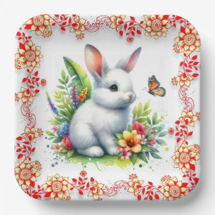 Baby Farm Animal Rabbit Sublimation Clipart-88186 Paper Plate