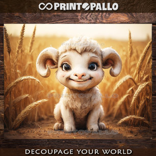 Baby Farm Animals: young ram Tissue Paper