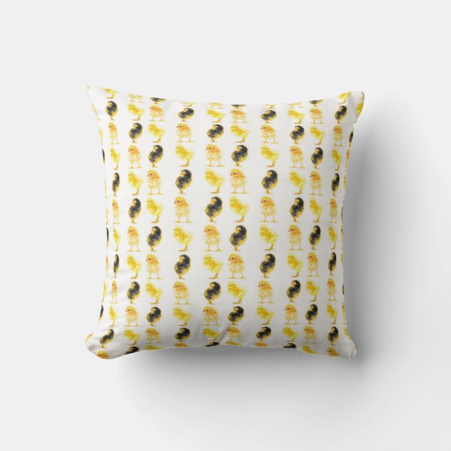 Baby Farm Chicks Throw Pillow (Front)