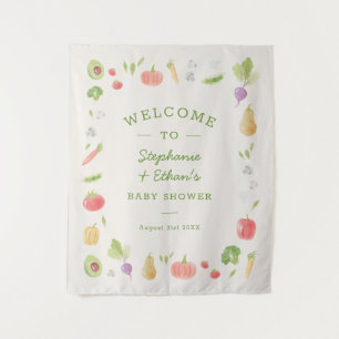 Baby Farmer's Market Vegetable Garden Welcome Tapestry