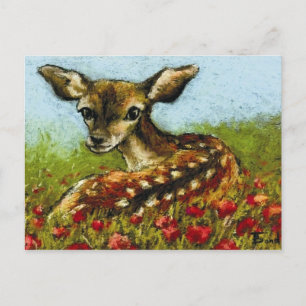Baby fawn poscards by Tanya Bond Postcard