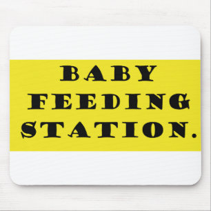Baby feeding station mouse pad
