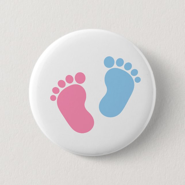 Baby feet 2 inch round button (Front)