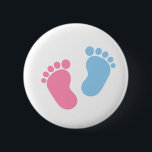 Baby feet 2 inch round button<br><div class="desc">Baby feet Foot pregnant pregnancy maternity belly parents child cute mom dad mother father blue pink</div>