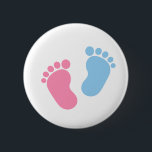 Baby feet 2 inch round button<br><div class="desc">Baby feet Foot pregnant pregnancy maternity belly parents child cute mom dad mother father blue pink</div>